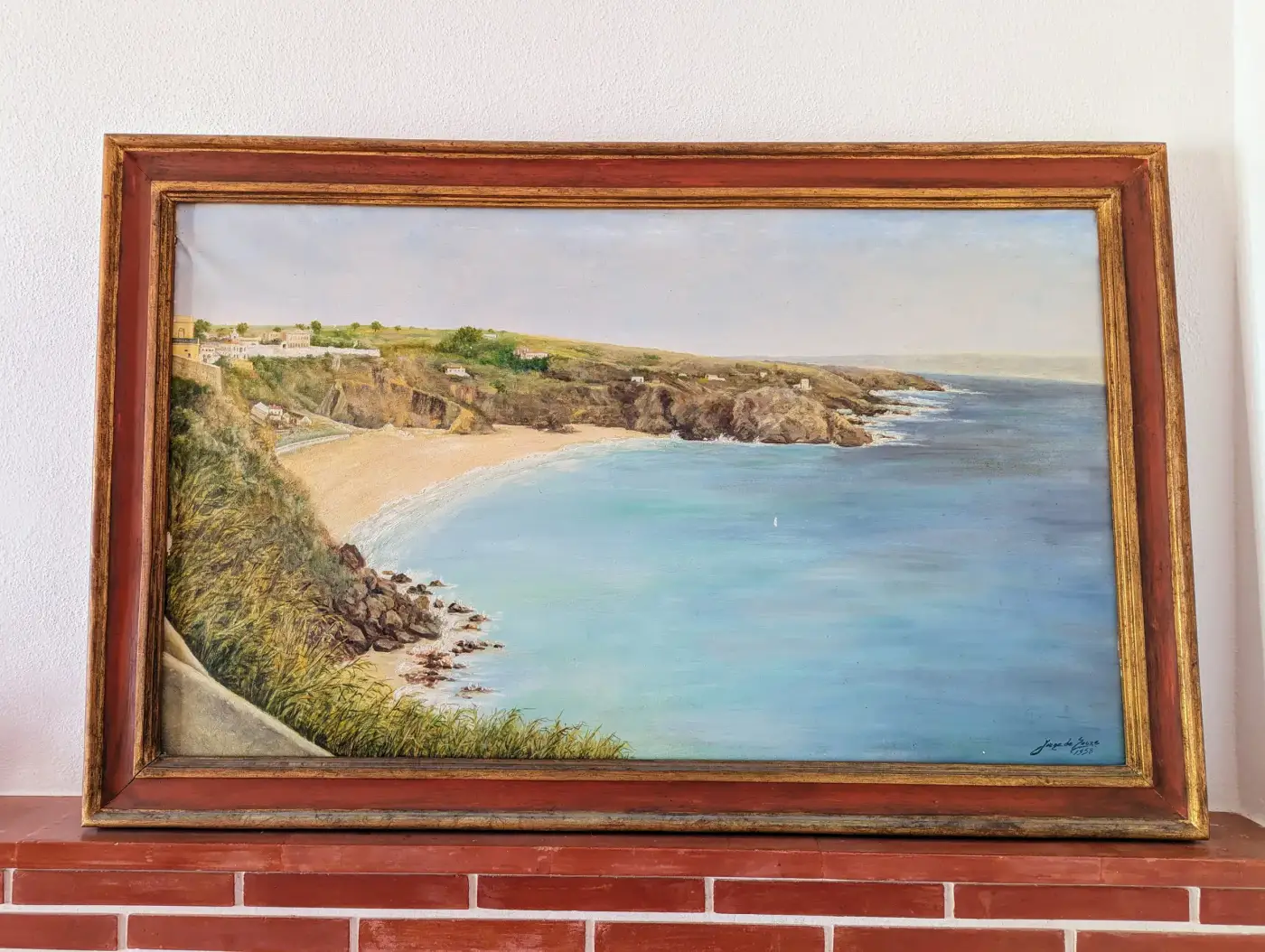Painting of the Sines bay in 1958 by the owners great grandfather